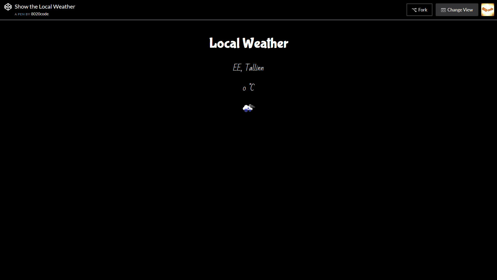 Show local weather